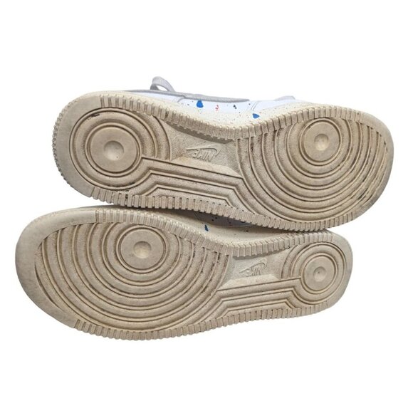 Nike Air Force 1 LV8 3 GS White Paint Splatter DJ2598-100 Shoes Size Youth 5Y - Picture 6 of 9